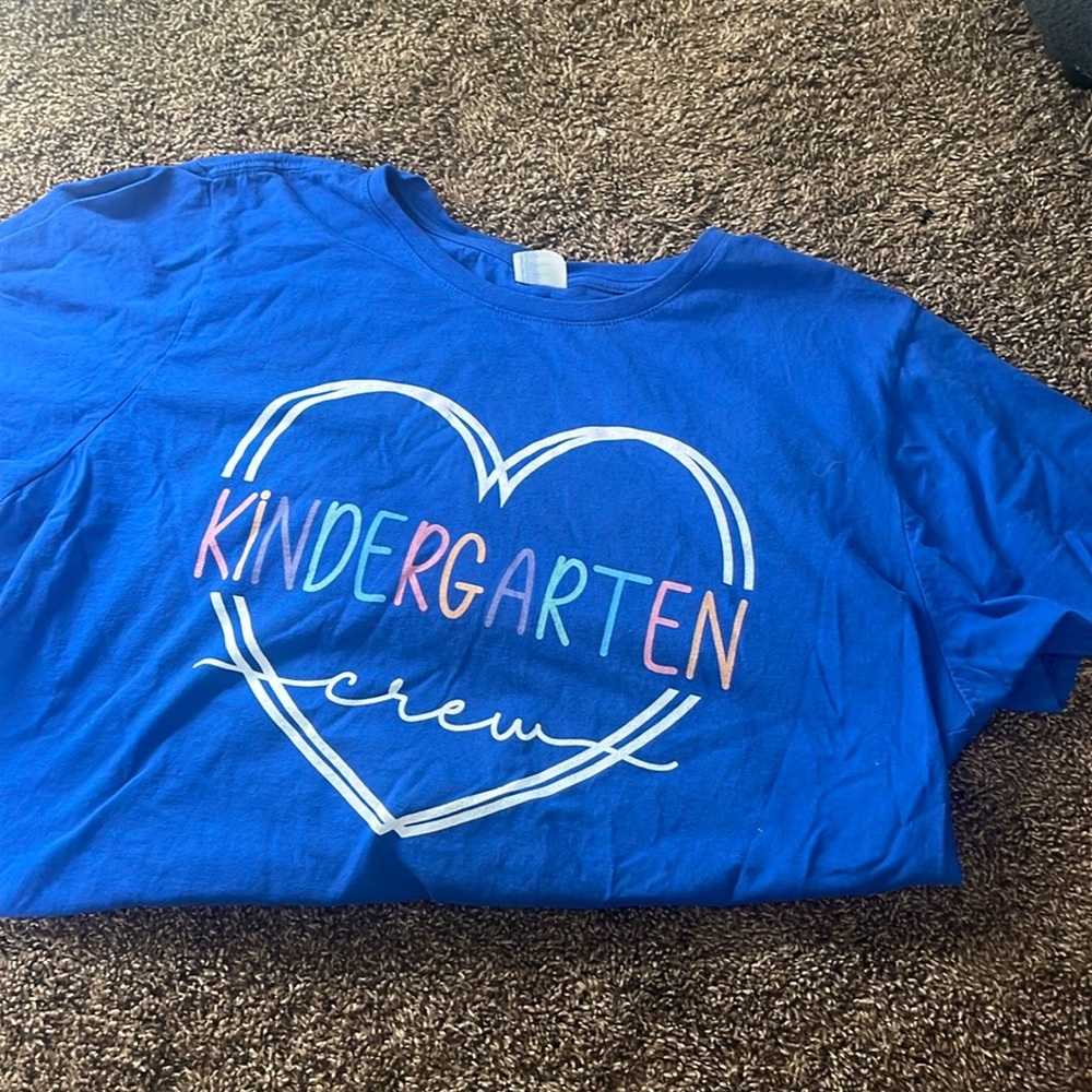 Kindergarten crew tshirt royal blue